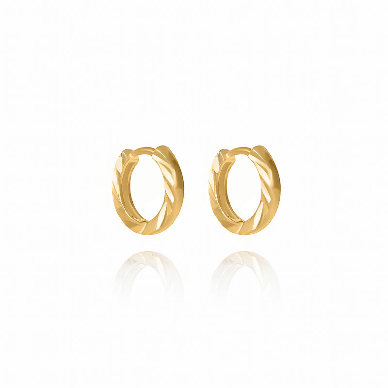 Textured Huggie Hoops