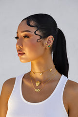 Amara Mini Flower Green Onyx Studs - Opuline