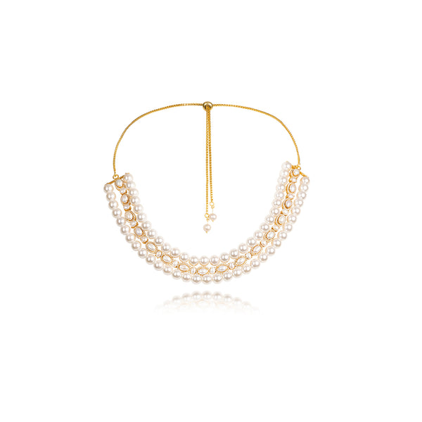 Noori Triple String Pearl Necklace