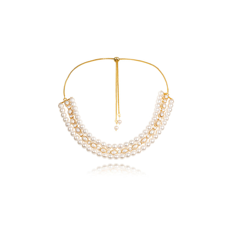 Noori Triple String Pearl Necklace