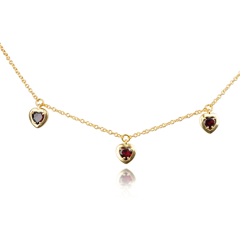 Skye Red Garnet Necklace