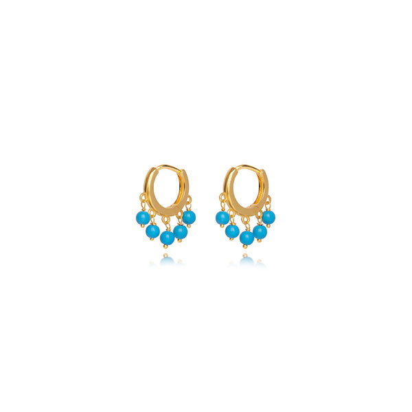 Amelia Turquoise Mini Hoops