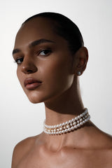 Noori Triple String Pearl Necklace - Opuline