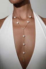 Nickie Pearl Y Necklace - Opuline