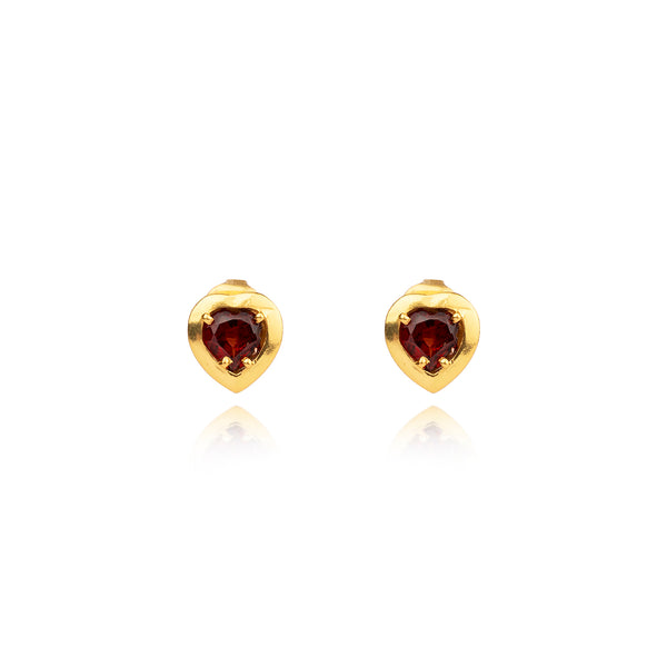 Skye Red Garnet Studs
