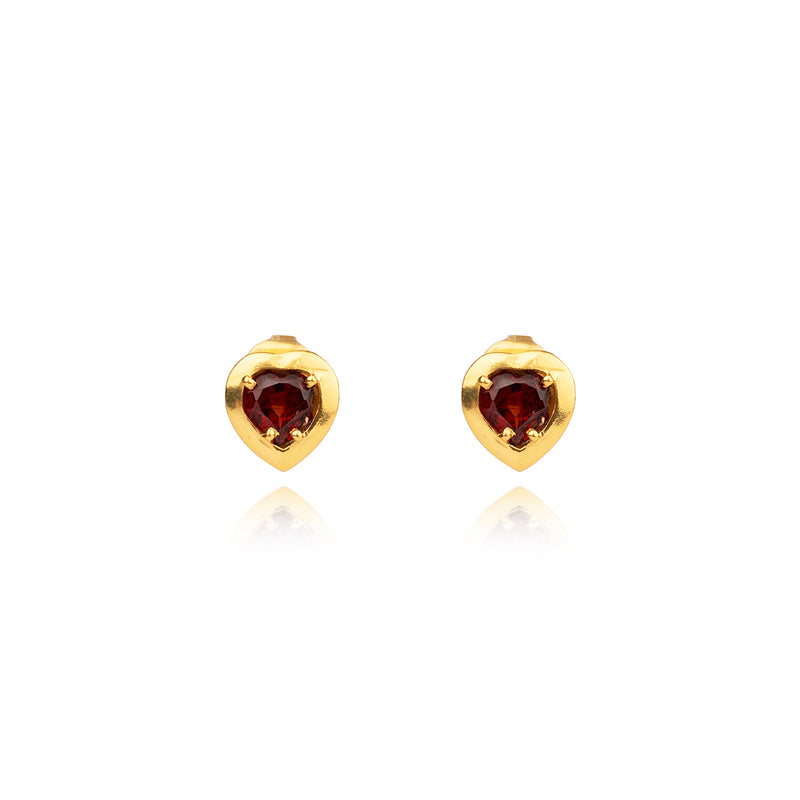Skye Red Garnet Studs