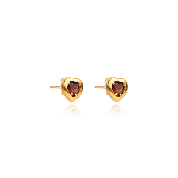 Skye Red Garnet Studs