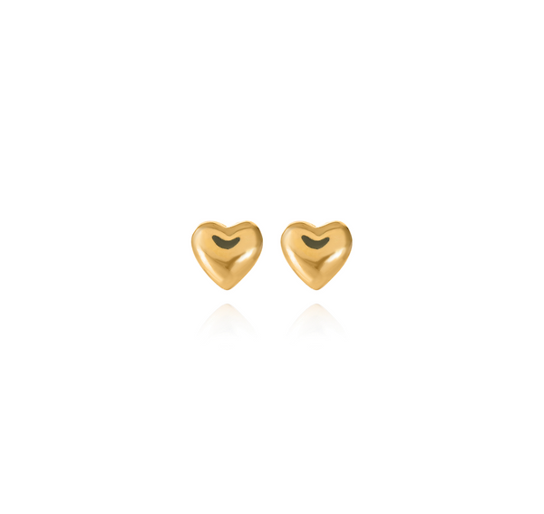 mini heart studs
