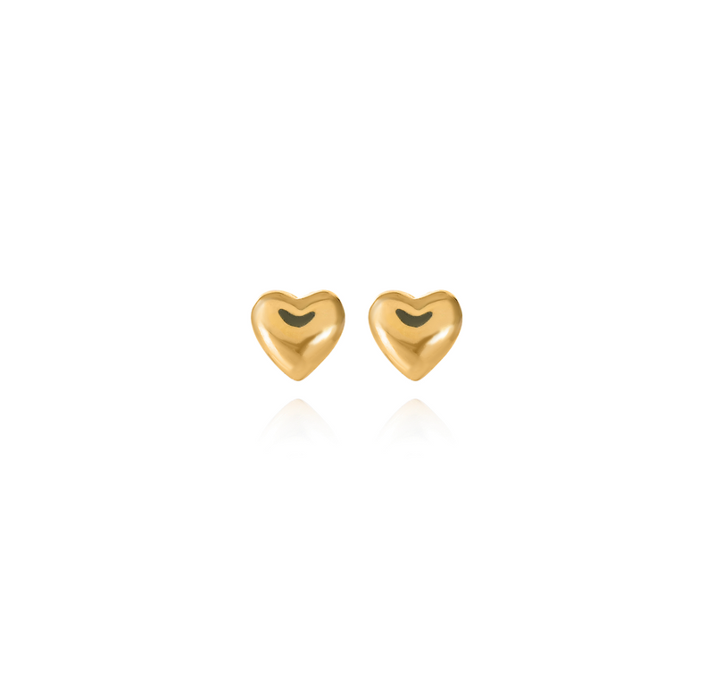 mini heart studs