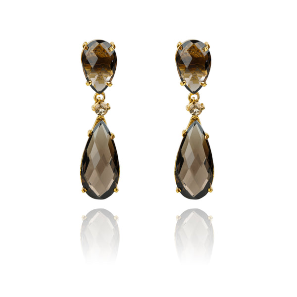 Smoky on sale topaz earrings